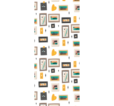 Papier peint industriel motifs de bureau rétro - TenStickers