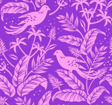 Papier peint oiseaux oiseaux violet - TenStickers