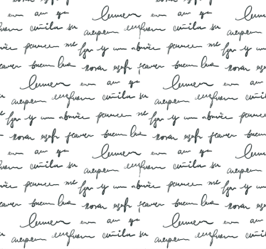 Papier peint salon écritures noires sur blanc - TenStickers