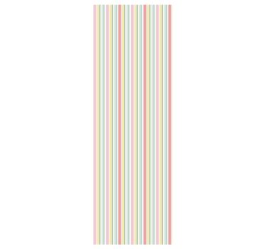 Papier peint ligne horizontale harmonie de rayures pastel - TenStickers