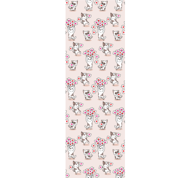 Papier peint chat motif de chat espiègle - TenStickers