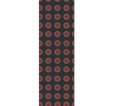 Papier peint classique motif géométrique rond rouge - TenStickers