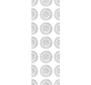 Papier peint salon motifs circulaires minimalistes - TenStickers