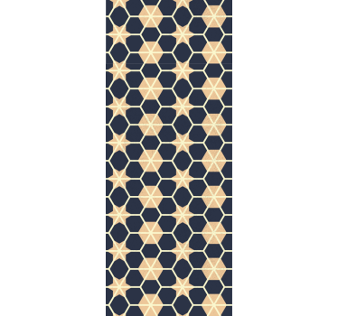 Papier peint salon motif étoile hexagonale - TenStickers