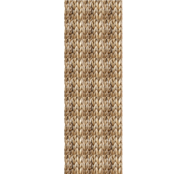 Papier peint autres textures motif carré en jute artisanal - TenStickers