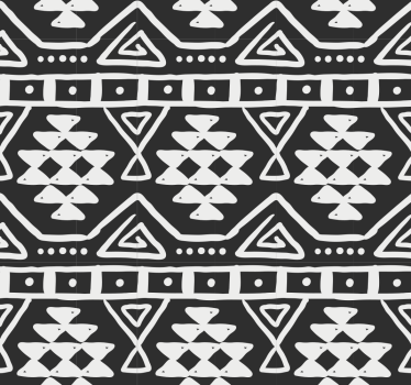 Papier peint design noir et blanc inspiration bohémienne - TenStickers