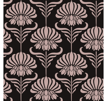 Papier peint vintage motif art nouveau style floral - TenStickers