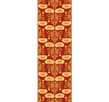 Papier peint fleurs style art nouveau - TenStickers