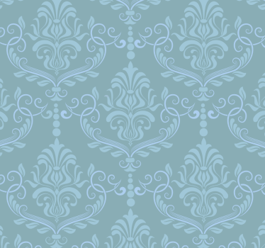 Papier peint baroque couleur bleue - TenStickers