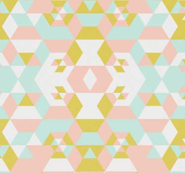Papier peint géométrique Patchwork géométrique - TenStickers