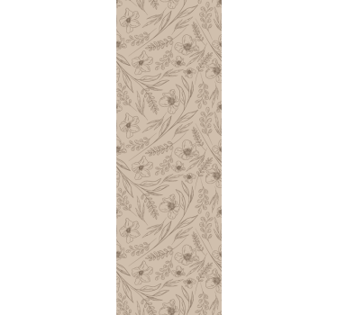 Papier peint salon floral taupe fleuri - TenStickers