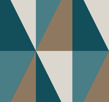 Papier peint triangle motif gris et bleu - TenStickers