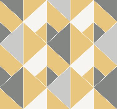 Papier peint triangle motif jaune et gris - TenStickers