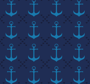 Papier peint salon ancres bleu marine - TenStickers