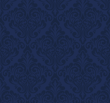 Papier peint salon damassé bleu marine - TenStickers