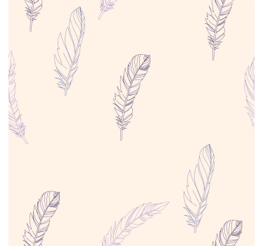 Papier peint salon dessin de plumes - TenStickers