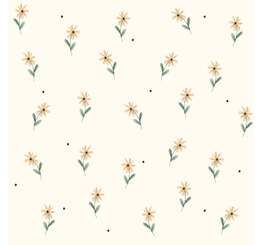 Papier peint fleurs jaunes minimaliste - TenStickers