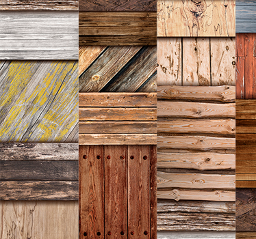 Papier peint bois style rustique - TenStickers