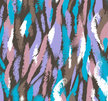Papier peint salon motif plumes abstrait - TenStickers