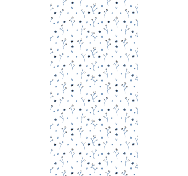 Papier peint nature petites fleurs bleu clair - TenStickers