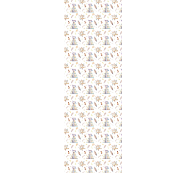 Papier peint salon motif de tente western - TenStickers