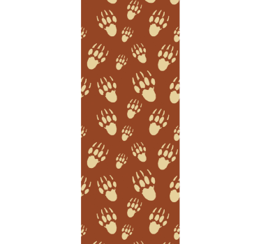 Papier peint animaux empreintes de hérisson orange - TenStickers