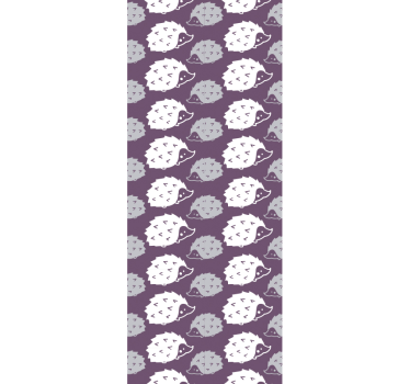 Papier peint animaux motif hérisson violet - TenStickers