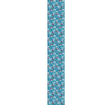 Papier peint chat motif bleu - TenStickers