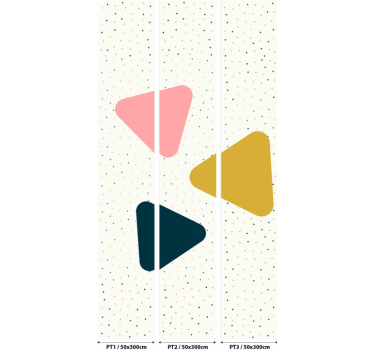 Papier peint triangles design géométrique moderne - TenStickers