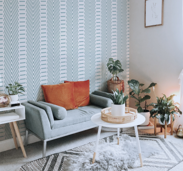 Papier peint salon lignes à chevrons élégantes - TenStickers