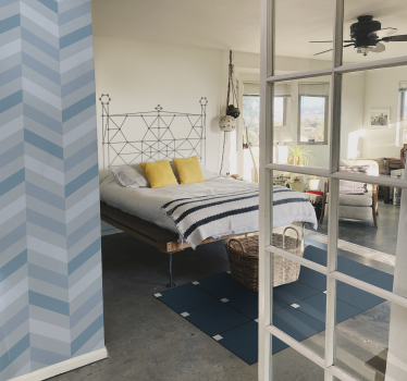 Tapisserie style nordique tons bleus - TenStickers
