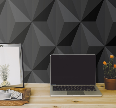 Papier peint 3D triangles - TenStickers