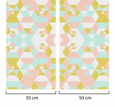 Papier peint géométrique Patchwork géométrique - TenStickers