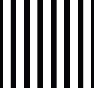 Papier peint rayures verticales noires et blanches - TenStickers
