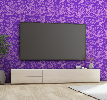 Papier peint oiseaux oiseaux violet - TenStickers