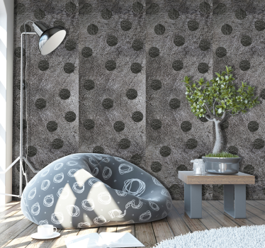 Papier peint motif motifs circulaires abstraits - TenStickers