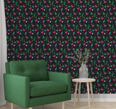 Papier peint animaux motif flamant rose - TenStickers