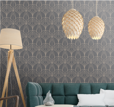 Papier peint salon motif élégant et gris - TenStickers