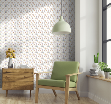 Papier peint salon motif de tente western - TenStickers