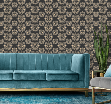 Papier peint baroque motif gothique damassé - TenStickers