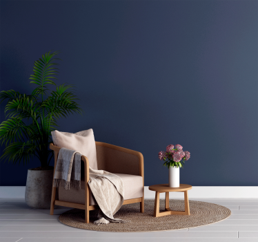 Papier peint bleu foncé couleur satinée - TenStickers