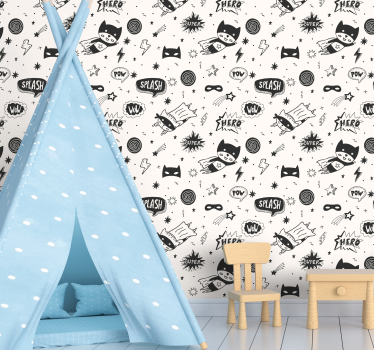 Papier peint chambre enfant super-héro - TenStickers