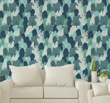 Papier peint chambre Forêt de dessin animé - TenStickers