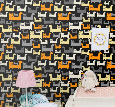 Papier peint chat motif original - TenStickers
