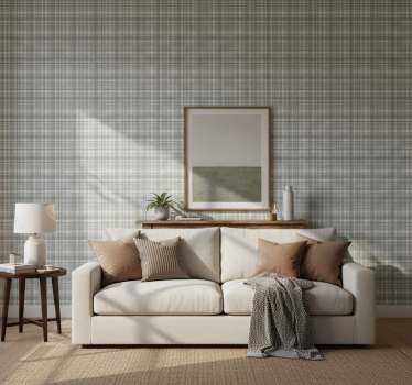 Papier peint classique tartan vert - TenStickers