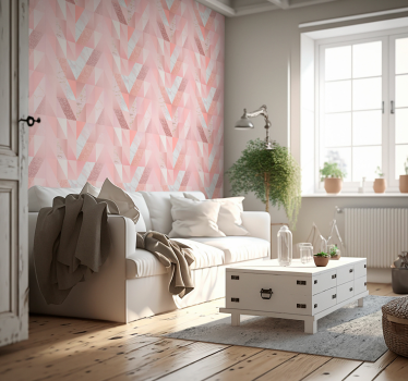 Papier peint effet marbre rose - TenStickers