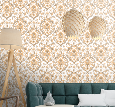 Papier peint salon touches baroques élégantes - TenStickers
