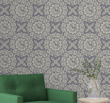 Papier peint salon mandala ornemental - TenStickers