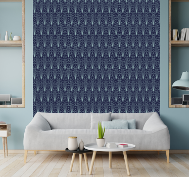 Papier peint salon formes azurées angulaires - TenStickers