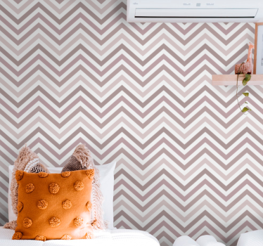 Papier peint ligne horizontale formes en zigzag à chevrons - TenStickers